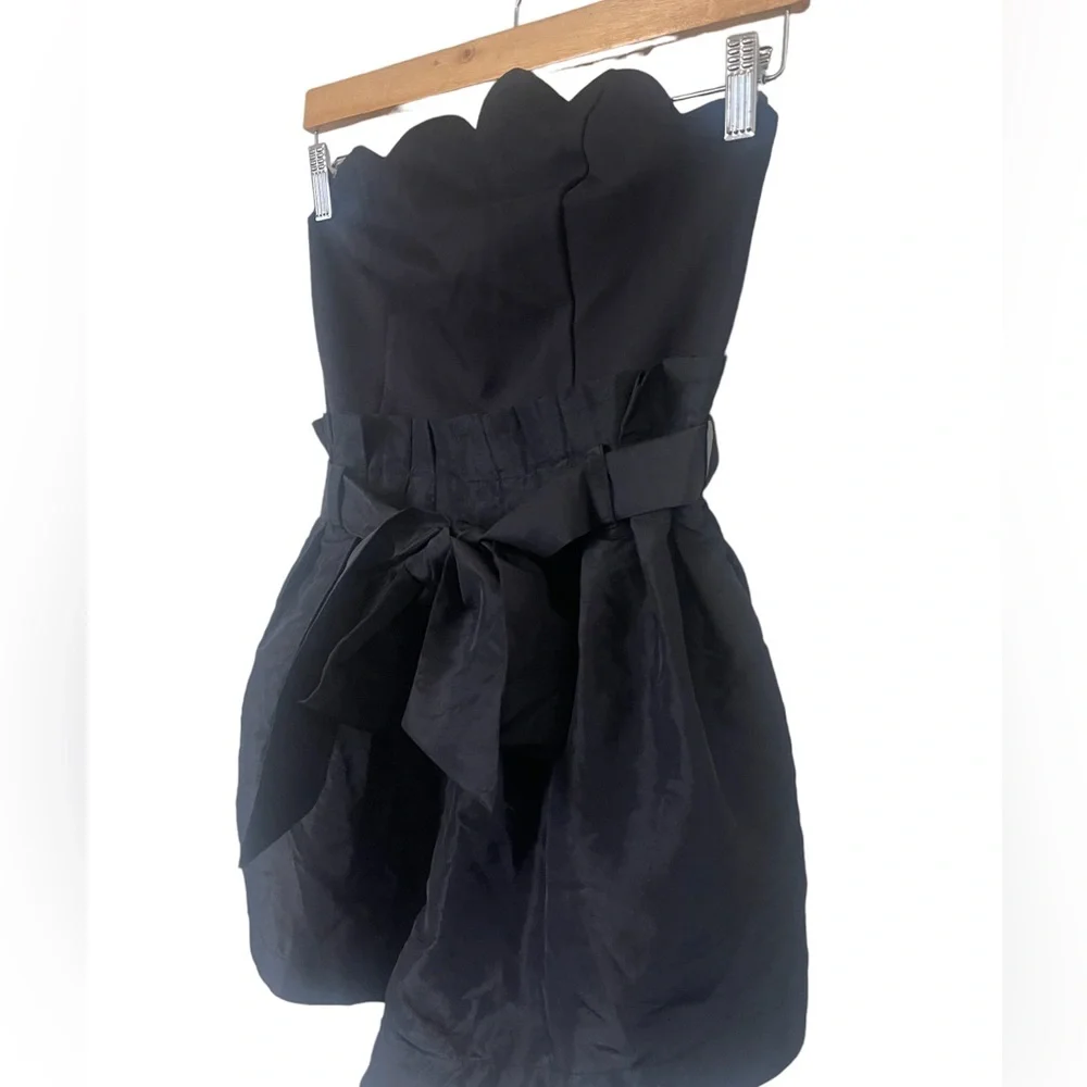 Free People Black Scalloped Dressy Filmore Romper - Picture 4 of 8